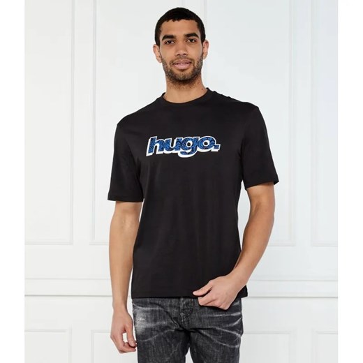 Hugo Blue T-shirt Nugibol | Regular Fit ze sklepu Gomez Fashion Store w kategorii T-shirty męskie - zdjęcie 184348153