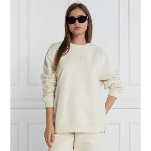 HUGO Bluza Classic Crew | Regular Fit ze sklepu Gomez Fashion Store w kategorii Bluzy damskie - zdjęcie 184348824