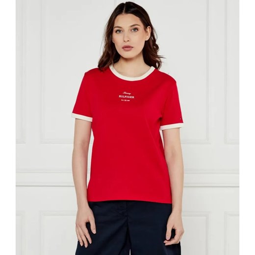 Tommy Hilfiger T-shirt | Regular Fit ze sklepu Gomez Fashion Store w kategorii Bluzki damskie - zdjęcie 184348830