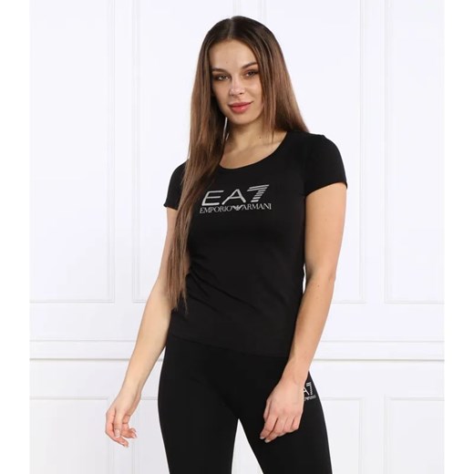 EA7 T-shirt | Slim Fit ze sklepu Gomez Fashion Store w kategorii Bluzki damskie - zdjęcie 184348960