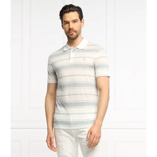 GUESS Lniane polo JOSU | Regular Fit ze sklepu Gomez Fashion Store w kategorii T-shirty męskie - zdjęcie 184349044
