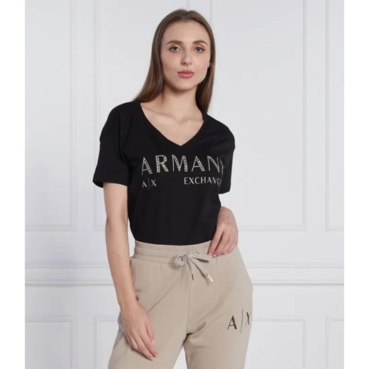 Armani Exchange T-shirt | Regular Fit ze sklepu Gomez Fashion Store w kategorii Bluzki damskie - zdjęcie 184349051