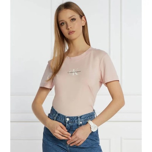 Calvin Klein Jeans T-shirt | Slim Fit ze sklepu Gomez Fashion Store w kategorii Bluzki damskie - zdjęcie 184349064