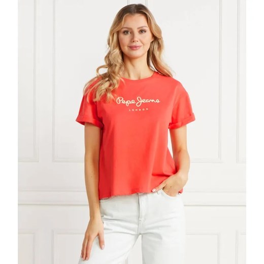 Pepe Jeans London T-shirt HELGA | Regular Fit ze sklepu Gomez Fashion Store w kategorii Bluzki damskie - zdjęcie 184349123