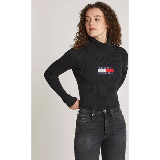 Tommy Jeans Golf | Slim Fit | z dodatkiem wełny ze sklepu Gomez Fashion Store w kategorii Swetry damskie - zdjęcie 184349134