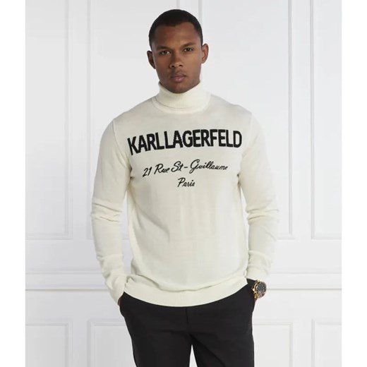 Karl Lagerfeld Wełniany golf knit | Regular Fit ze sklepu Gomez Fashion Store w kategorii Swetry męskie - zdjęcie 184349164