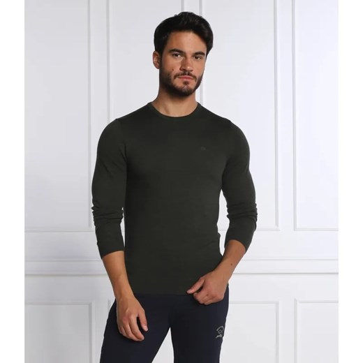 Calvin Klein Wełniany sweter | Regular Fit ze sklepu Gomez Fashion Store w kategorii Swetry męskie - zdjęcie 184349173