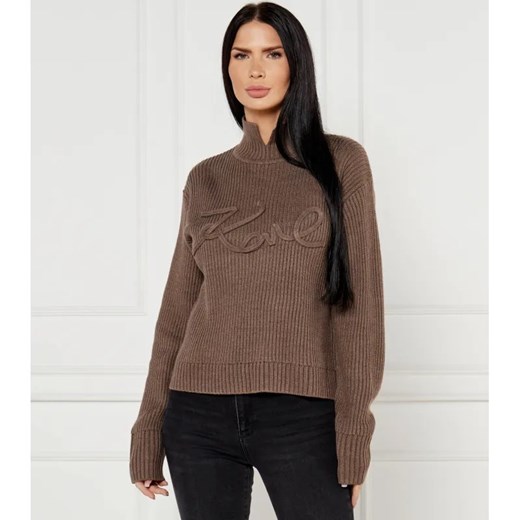 Karl Lagerfeld Półgolf | Regular Fit | z dodatkiem wełny ze sklepu Gomez Fashion Store w kategorii Swetry damskie - zdjęcie 184349181