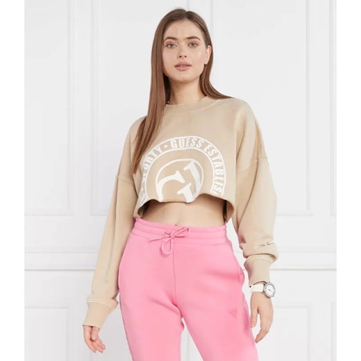 GUESS ACTIVE Bluza WASHED CN | Cropped Fit L promocja Gomez Fashion Store