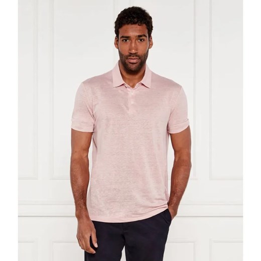BOSS BLACK Lniane polo Parris 73_DB | BECKHAM x BOSS | Regular Fit ze sklepu Gomez Fashion Store w kategorii T-shirty męskie - zdjęcie 184349514