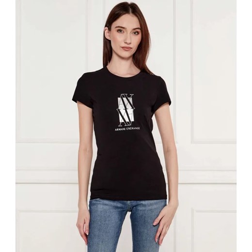 Armani Exchange T-shirt | Slim Fit ze sklepu Gomez Fashion Store w kategorii Bluzki damskie - zdjęcie 184349692