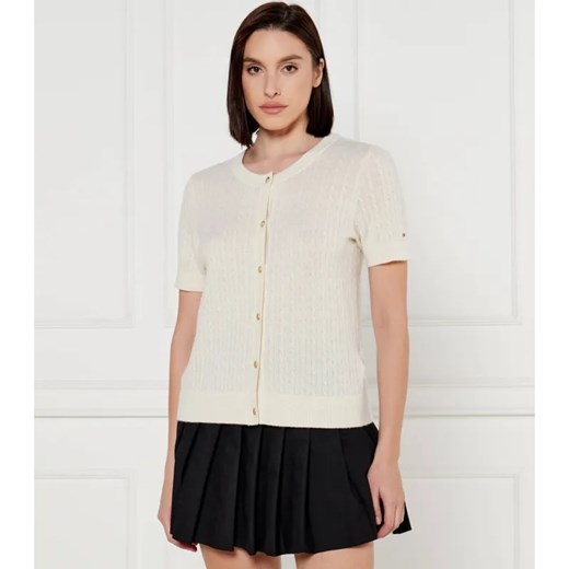 Tommy Hilfiger Wełniany kardigan | Regular Fit ze sklepu Gomez Fashion Store w kategorii Swetry damskie - zdjęcie 184349782
