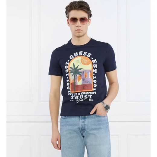 GUESS T-shirt PALM WINDOW | Slim Fit ze sklepu Gomez Fashion Store w kategorii T-shirty męskie - zdjęcie 184350343