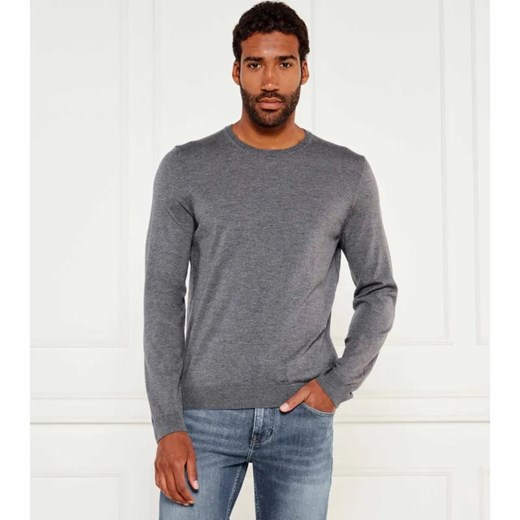 BOSS BLACK Wełniany sweter Leno-P | Slim Fit ze sklepu Gomez Fashion Store w kategorii Swetry męskie - zdjęcie 184350354