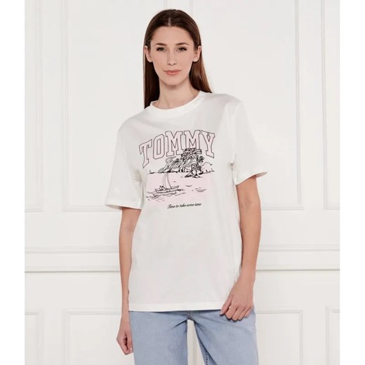 Tommy Jeans T-shirt TONAL TROPICS | Loose fit ze sklepu Gomez Fashion Store w kategorii Bluzki damskie - zdjęcie 184350370