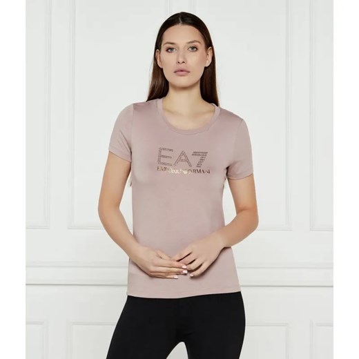 EA7 T-shirt | Slim Fit ze sklepu Gomez Fashion Store w kategorii Bluzki damskie - zdjęcie 184350520
