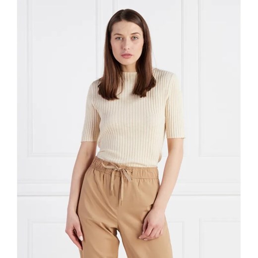 Marc O' Polo Sweter Pullover cropped | Regular Fit | z dodatkiem lnu ze sklepu Gomez Fashion Store w kategorii Swetry damskie - zdjęcie 184350634