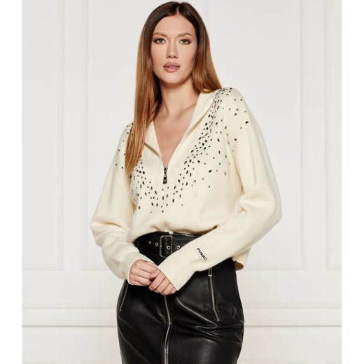 Pinko Sweter BOMBAY | Loose fit | z dodatkiem wełny Pinko L Gomez Fashion Store okazja
