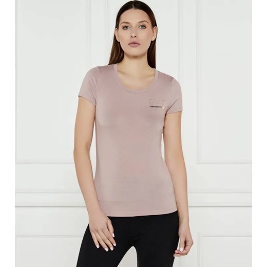 EA7 T-shirt | Slim Fit ze sklepu Gomez Fashion Store w kategorii Bluzki damskie - zdjęcie 184350830