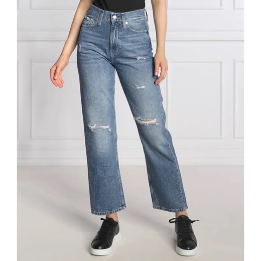 Calvin Klein Jeans Jeansy | Straight fit | high rise ze sklepu Gomez Fashion Store w kategorii Jeansy damskie - zdjęcie 184350871