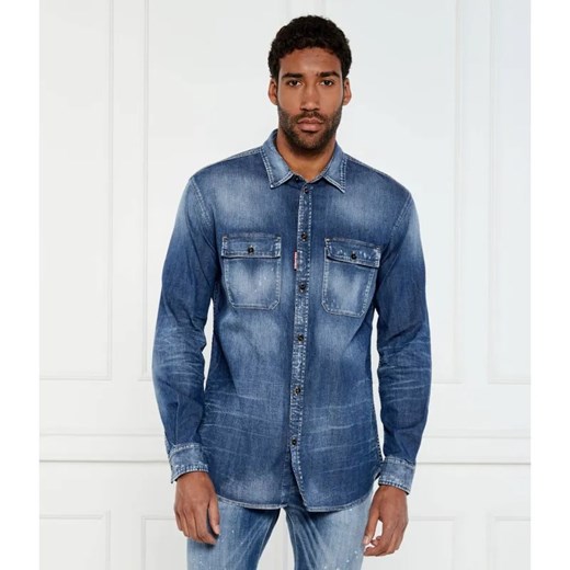 Dsquared2 Jeansowa koszula | Regular Fit ze sklepu Gomez Fashion Store w kategorii Koszule męskie - zdjęcie 184351060
