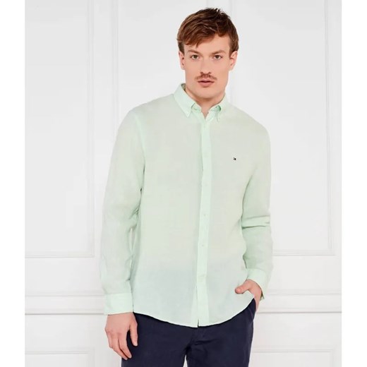 Tommy Hilfiger Lniana koszula PIGMENT DYED | Regular Fit Tommy Hilfiger M Gomez Fashion Store okazyjna cena