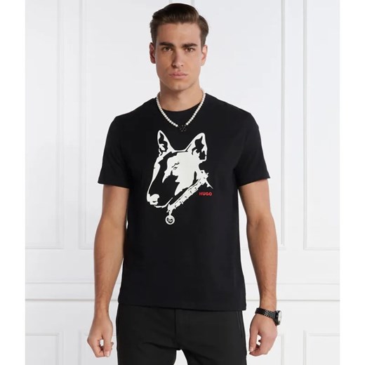 HUGO T-shirt Dammock | Regular Fit ze sklepu Gomez Fashion Store w kategorii T-shirty męskie - zdjęcie 184351074