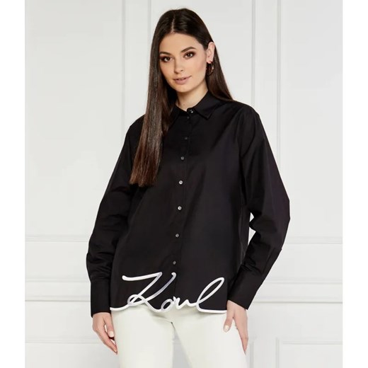 Karl Lagerfeld Koszula karl hem signature shirt | Regular Fit ze sklepu Gomez Fashion Store w kategorii Koszule damskie - zdjęcie 184351094