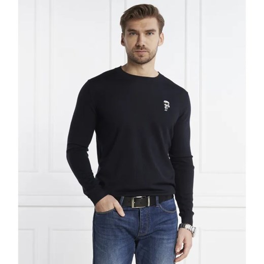 Karl Lagerfeld Wełniany sweter | Regular Fit ze sklepu Gomez Fashion Store w kategorii Swetry męskie - zdjęcie 184351190