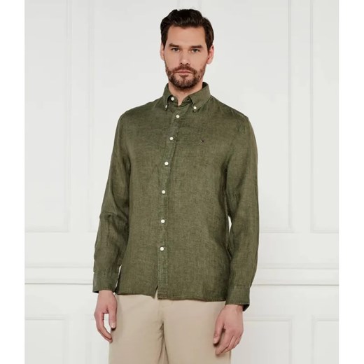 Tommy Hilfiger Lniana koszula PIGMENT DYED | Regular Fit ze sklepu Gomez Fashion Store w kategorii Koszule męskie - zdjęcie 184351213