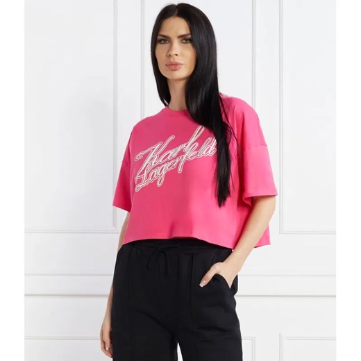 Karl Lagerfeld T-shirt | Cropped Fit ze sklepu Gomez Fashion Store w kategorii Bluzki damskie - zdjęcie 184351230