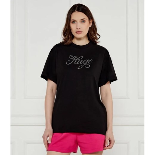 Hugo Blue T-shirt | Relaxed fit ze sklepu Gomez Fashion Store w kategorii Bluzki damskie - zdjęcie 184351493