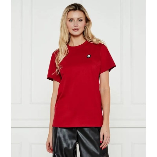 Karl Lagerfeld T-shirt IKON PATCH | Loose fit ze sklepu Gomez Fashion Store w kategorii Bluzki damskie - zdjęcie 184351801