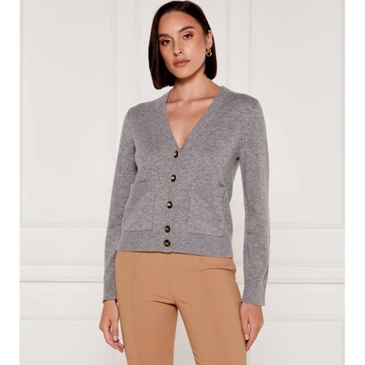 Elisabetta Franchi Wełniany kardigan | Regular Fit | z dodatkiem kaszmiru ze sklepu Gomez Fashion Store w kategorii Swetry damskie - zdjęcie 184351991