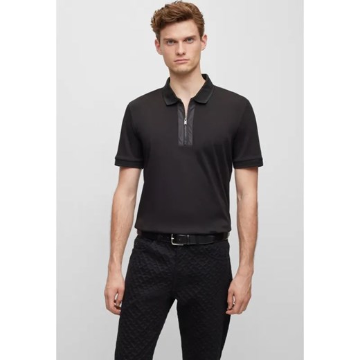 BOSS BLACK Polo Paras 199 | Slim Fit | mercerised ze sklepu Gomez Fashion Store w kategorii T-shirty męskie - zdjęcie 184352044