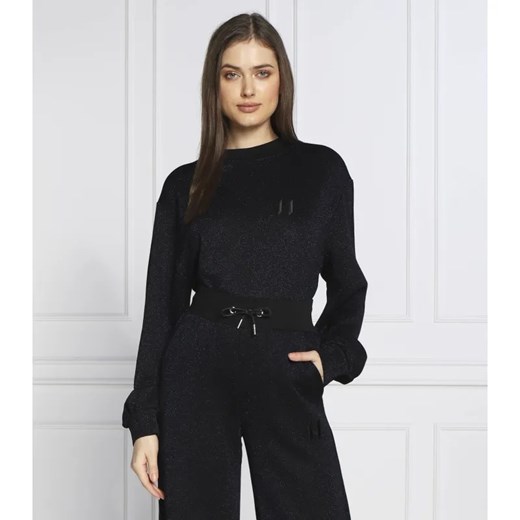 Karl Lagerfeld Bluza Puffy Sleeve Glitter | Regular Fit ze sklepu Gomez Fashion Store w kategorii Bluzy damskie - zdjęcie 184352192