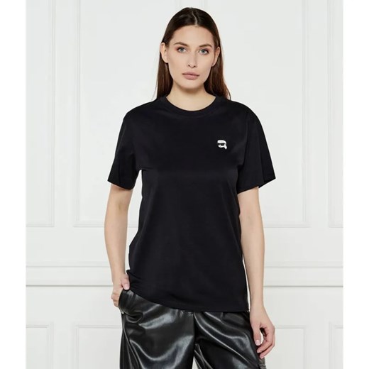 Karl Lagerfeld T-shirt IKON PATCH | Relaxed fit ze sklepu Gomez Fashion Store w kategorii Bluzki damskie - zdjęcie 184352273