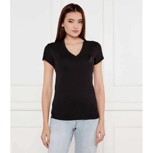 Armani Exchange T-shirt | Slim Fit ze sklepu Gomez Fashion Store w kategorii Bluzki damskie - zdjęcie 184352442