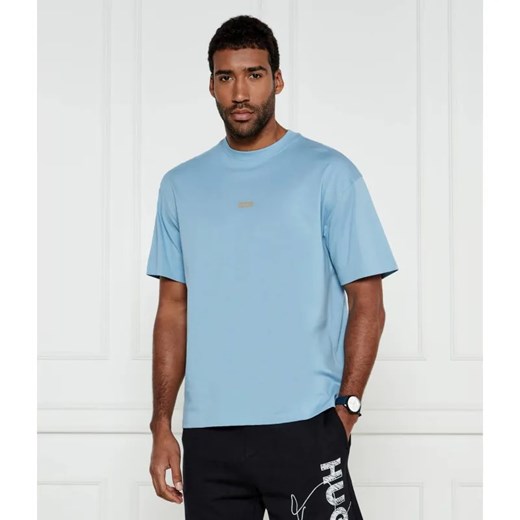Hugo Blue T-shirt Nalono | Relaxed fit ze sklepu Gomez Fashion Store w kategorii T-shirty męskie - zdjęcie 184352473