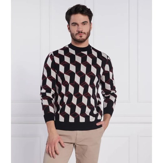 Emporio Armani Wełniany sweter | Regular Fit ze sklepu Gomez Fashion Store w kategorii Swetry męskie - zdjęcie 184352522