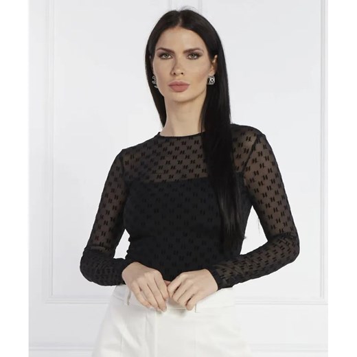 Karl Lagerfeld Bluzka kl mesh | Slim Fit ze sklepu Gomez Fashion Store w kategorii Bluzki damskie - zdjęcie 184352632
