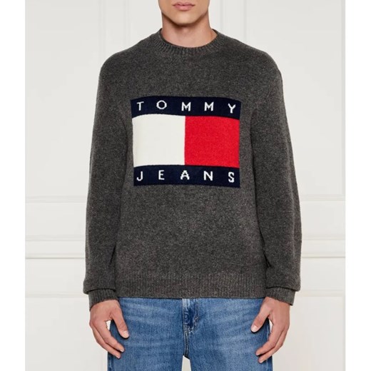 Tommy Jeans Sweter | Regular Fit | z dodatkiem wełny ze sklepu Gomez Fashion Store w kategorii Swetry męskie - zdjęcie 184353001