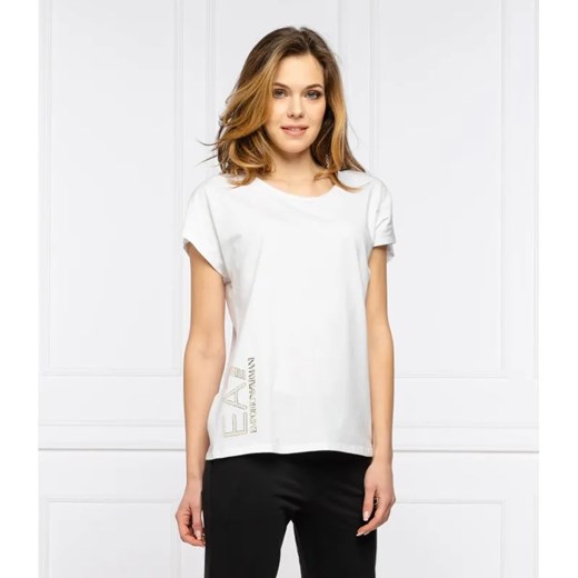 EA7 T-shirt | Regular Fit ze sklepu Gomez Fashion Store w kategorii Bluzki damskie - zdjęcie 184353371