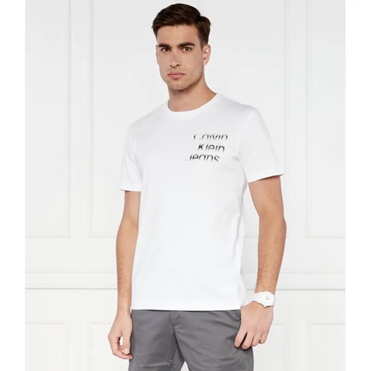 Calvin Klein Jeans T-shirt DIFFUSED STACKED | Regular Fit ze sklepu Gomez Fashion Store w kategorii T-shirty męskie - zdjęcie 184353483