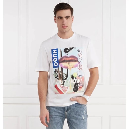 Hugo Blue T-shirt Narcado | Regular Fit ze sklepu Gomez Fashion Store w kategorii T-shirty męskie - zdjęcie 184353540