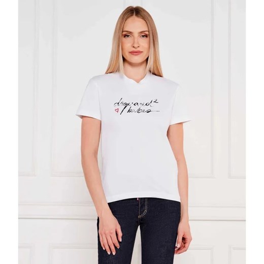 Dsquared2 T-shirt | Regular Fit ze sklepu Gomez Fashion Store w kategorii Bluzki damskie - zdjęcie 184353542