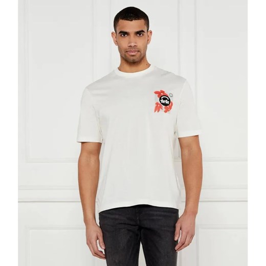 Hugo Blue T-shirt Nufloro | Regular Fit ze sklepu Gomez Fashion Store w kategorii T-shirty męskie - zdjęcie 184353554