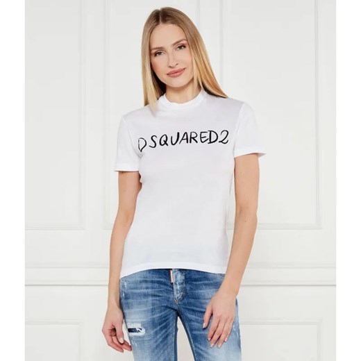 Dsquared2 T-shirt | Regular Fit ze sklepu Gomez Fashion Store w kategorii Bluzki damskie - zdjęcie 184353591