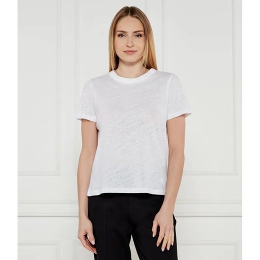Calvin Klein T-shirt | Relaxed fit | z dodatkiem lnu ze sklepu Gomez Fashion Store w kategorii Bluzki damskie - zdjęcie 184353682