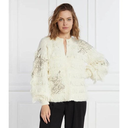 TWINSET Kardigan | Regular Fit | z dodatkiem wełny ze sklepu Gomez Fashion Store w kategorii Swetry damskie - zdjęcie 184353882